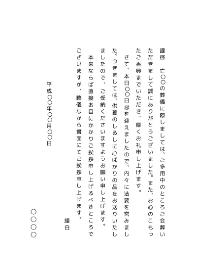 お中元のお礼状テンプレートの無料