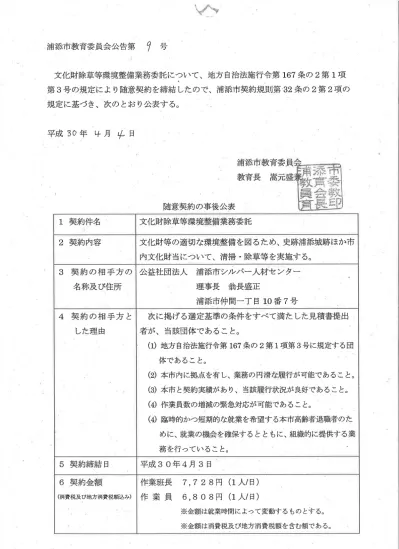 随意契約見直し一覧 平成22年度 随意契約に係る契約情報公表 岡山市 事業者情報 入札 契約