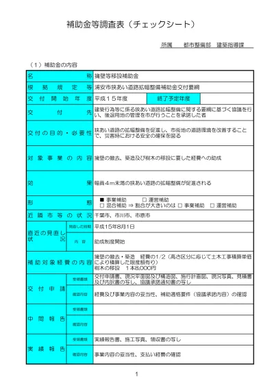 擁壁等移設補助金 建築指導課 個人への補助 平成25年度 浦安市公式サイト