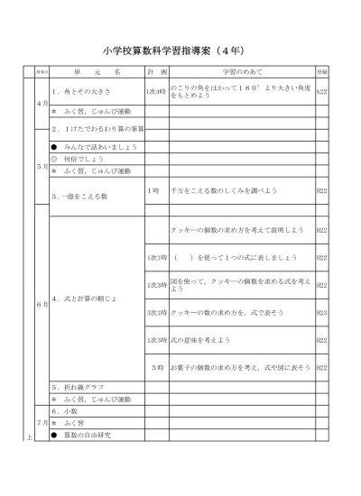 算数4年 小学校学習指導案 岡山市 市政情報 人事 給与