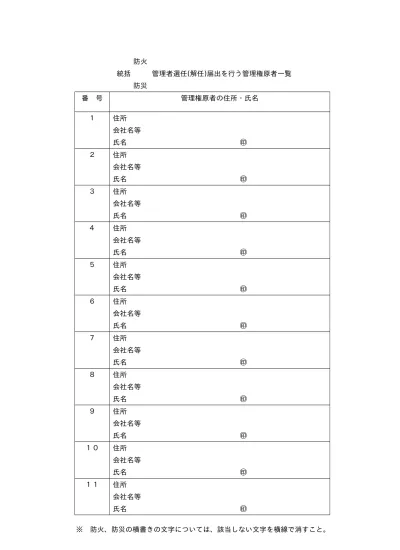 単一管理権原確認書 長崎市 予防関係様式