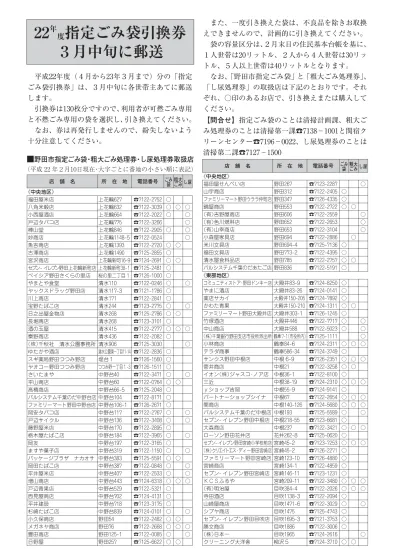 7ページ目 27年度指定ごみ袋引換券を3月中旬に発送 平成27年3月1日号 野田市ホームページ