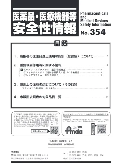 275 情 報 の 概 要 No 医 薬 品 等 対 策 情 報 の 概 要 頁 1 2 新 規 作 用 機 序 の 糖 尿 病 治