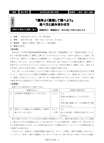 技能については定着しているといえるが 知識 技能等を実生活の様々な場面に活用する力や 課題解決のための構想を立てて実践し評価 改善する力が弱いということがかった 中でも 問題解決に向けて示された資料のほかに必要な情報を判断し 特定することができる 33 3