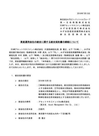 商品概要 みずほ信託銀行