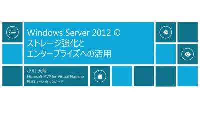 Windows Server 2012 Network Virtualization Packet Dive 後藤諭史 Satoshi Goto 三井情報株式会社 Microsoft Mvp Sccdm