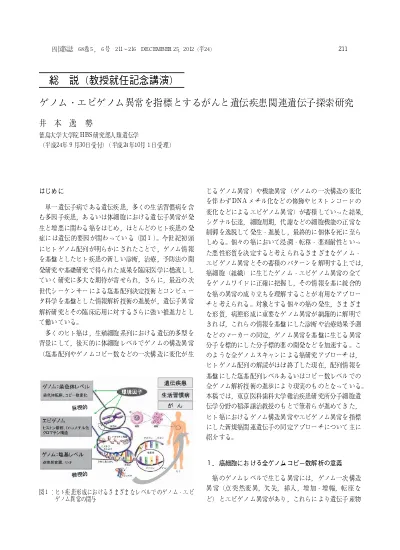 ゲノム エピゲノム異常を指標とするがんと遺伝疾患関連遺伝子探索研究