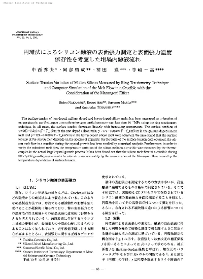 ナノサイズ液滴の表面張力の分子動力学による研究