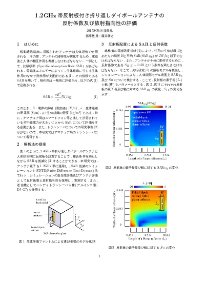 折り返しダイポールアンテナによる人体への熱作用の低減および広帯域化に関する研究