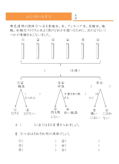 小学4年生 理科 の無料学習プリント理科 生きものを調べよう